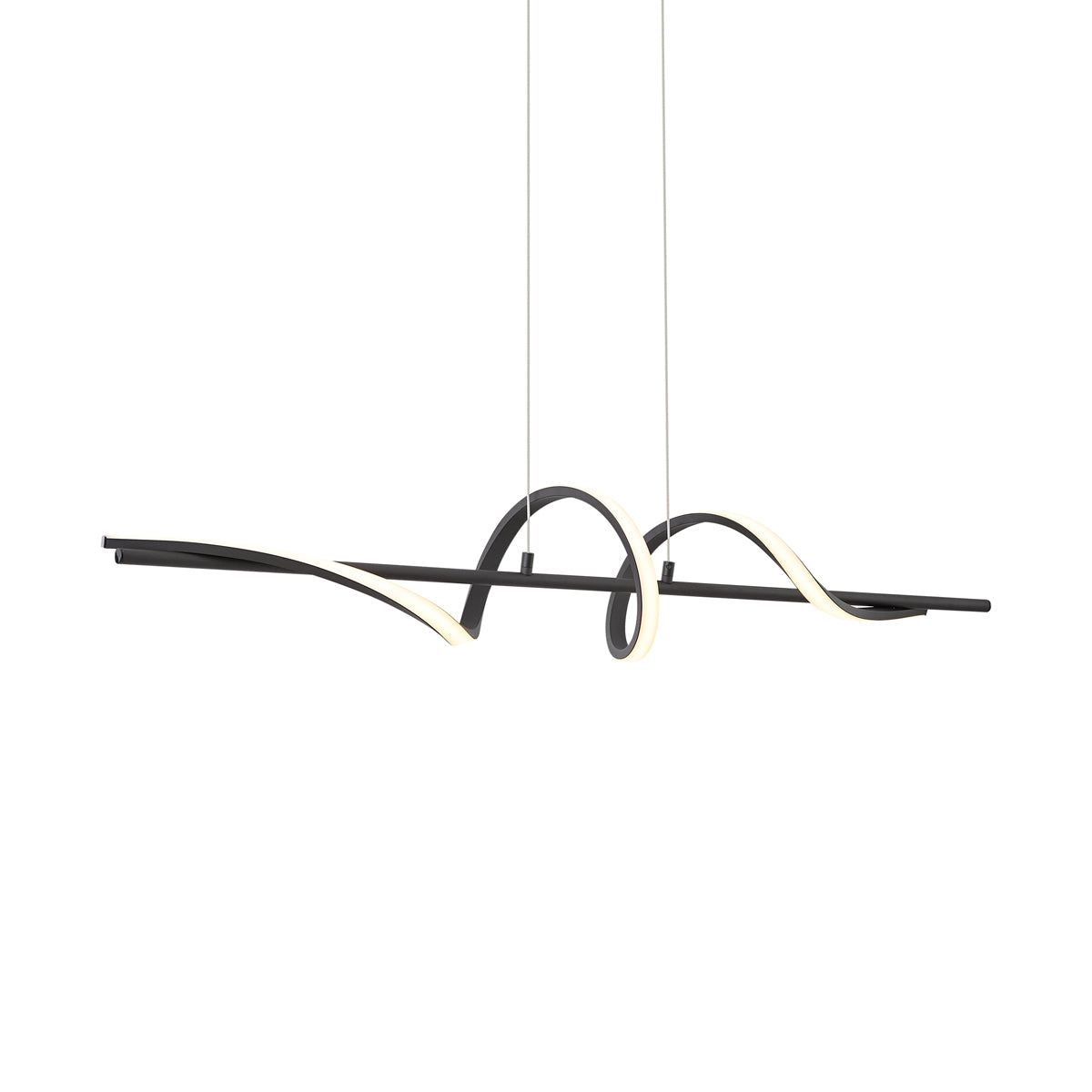 QAZQA Design hanglamp zwart 110cm incl. LED 3-staps dimbaar - Wokkel