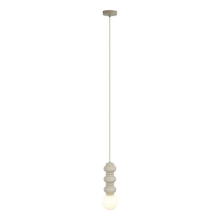 QAZQA Retro hanglamp beige met mat glas - Fedde