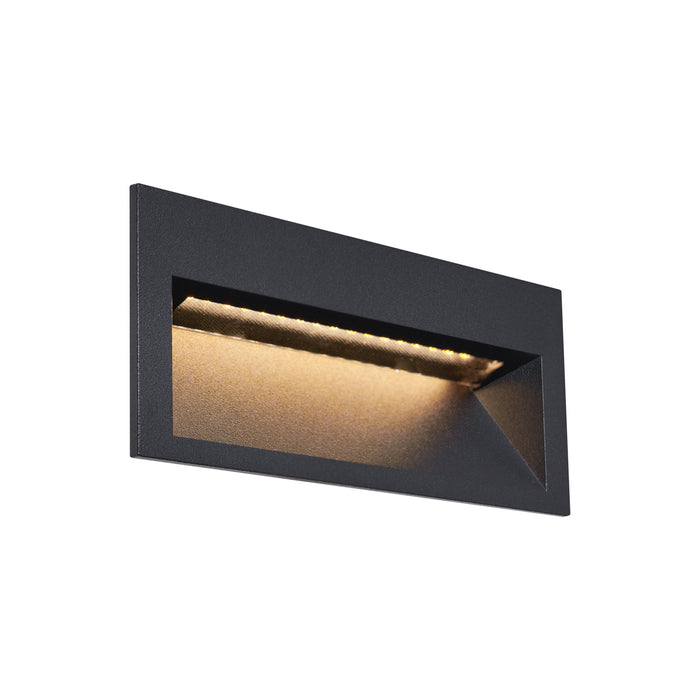 QAZQA Moderne inbouw wandlamp zwart 16cm incl. LED IP65 - Mert