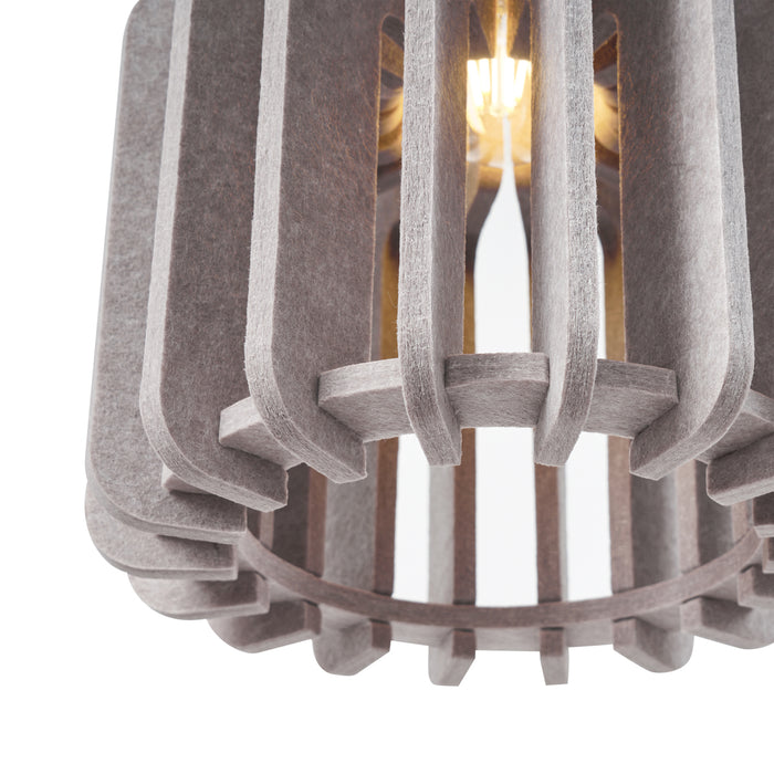 QAZQA Retro hanglamp zwart met taupe 3-lichts - Felt