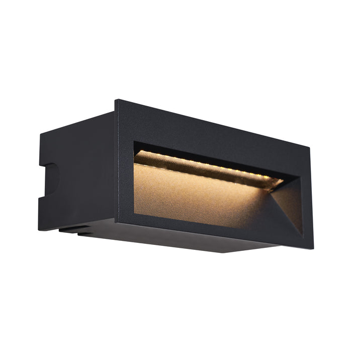 QAZQA Moderne inbouw wandlamp zwart 16cm incl. LED IP65 - Mert
