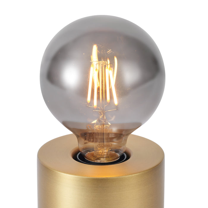 QAZQA Moderne tafellamp messing 13cm - Cylinder