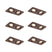 QAZQA Set van 6 afgeronde inbouwspots donkerbrons GU10 50mm draai- en