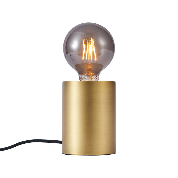 QAZQA Moderne tafellamp messing 13cm - Cylinder