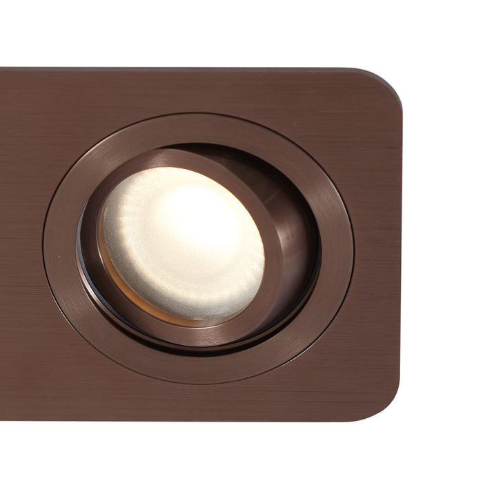 QAZQA Set van 6 afgeronde inbouwspots donkerbrons GU10 50mm draai- en