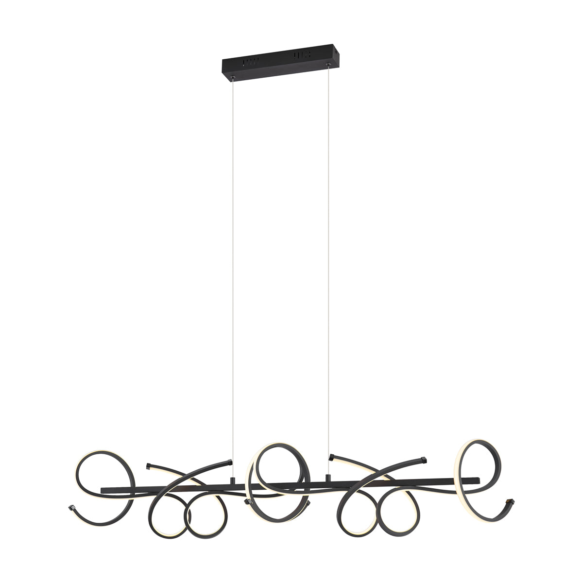 QAZQA Design hanglamp zwart langwerpig 3-staps dimbaar - Krisscross