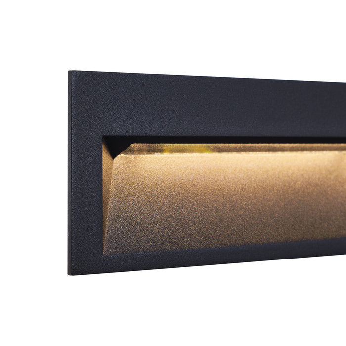 QAZQA Moderne inbouw wandlamp zwart 28cm incl. LED IP65 - Mert