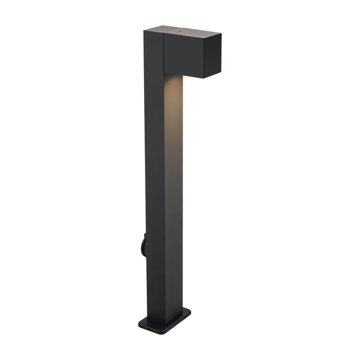 QAZQA Moderne staande buitenlamp zwart 65cm met stopcontact IP44 -