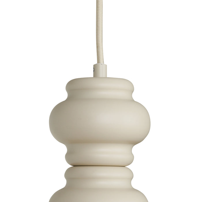 QAZQA Retro hanglamp beige met mat glas 3-lichts - Fedde