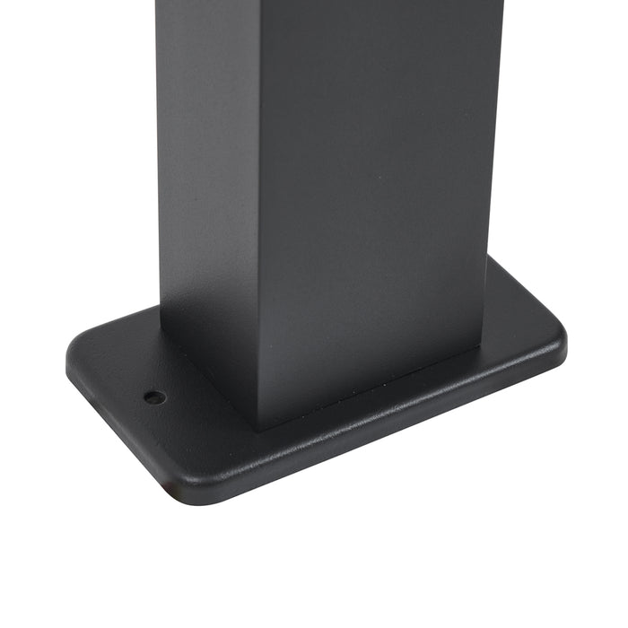 QAZQA Moderne staande buitenlamp zwart 65cm met stopcontact IP44 -