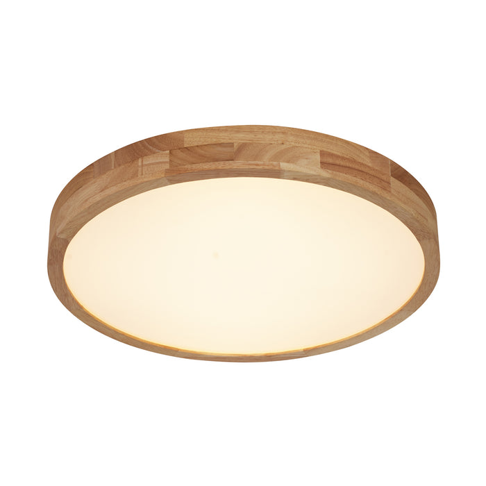 QAZQA Scandinavische plafondlamp hout 50cm incl. LED dimbaar - Pecker