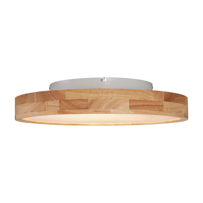 QAZQA Scandinavische plafondlamp hout 50cm incl. LED dimbaar - Pecker