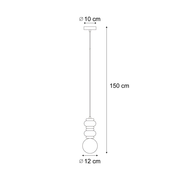QAZQA Retro hanglamp okergeel met mat glas - Fedde
