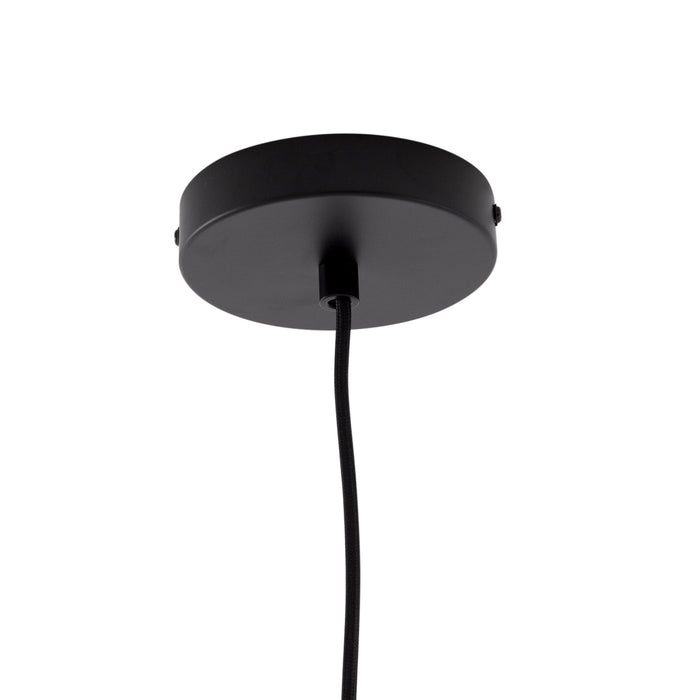 QAZQA Retro hanglamp zwart met oranje kap - Felt