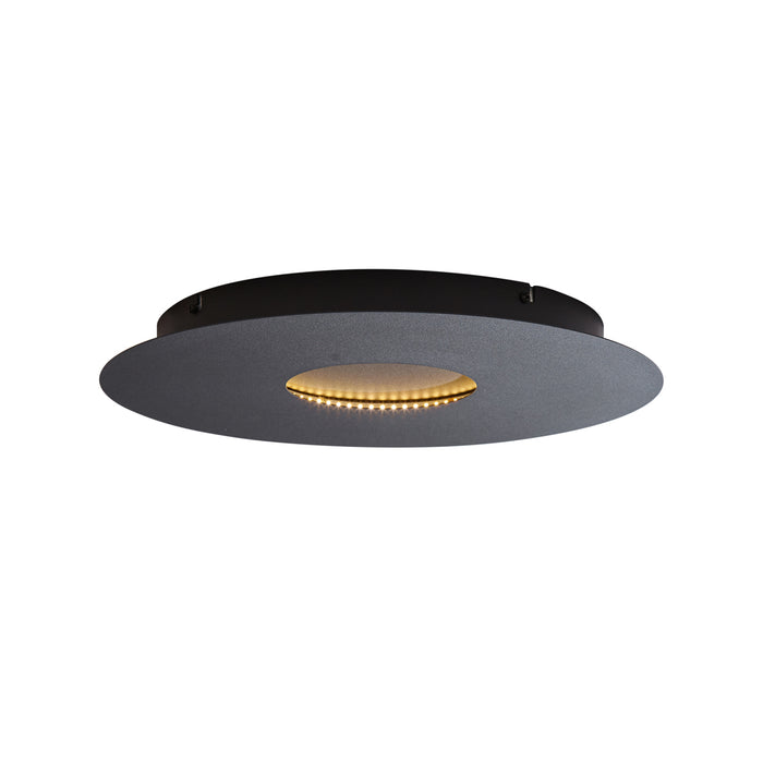 QAZQA Moderne plafondlamp zwart 40cm incl. LED 3-staps dimbaar -