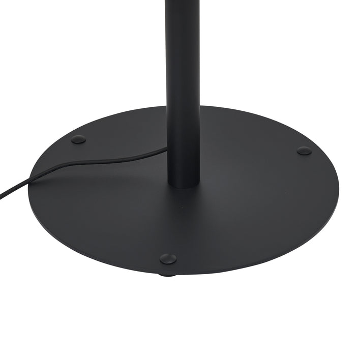 QAZQA Moderne buiten vloerlamp zwart met witte kap IP44 - Big