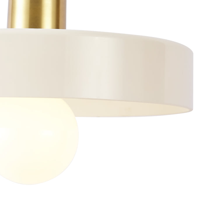 QAZQA Retro hanglamp goud met beige glas - Jina
