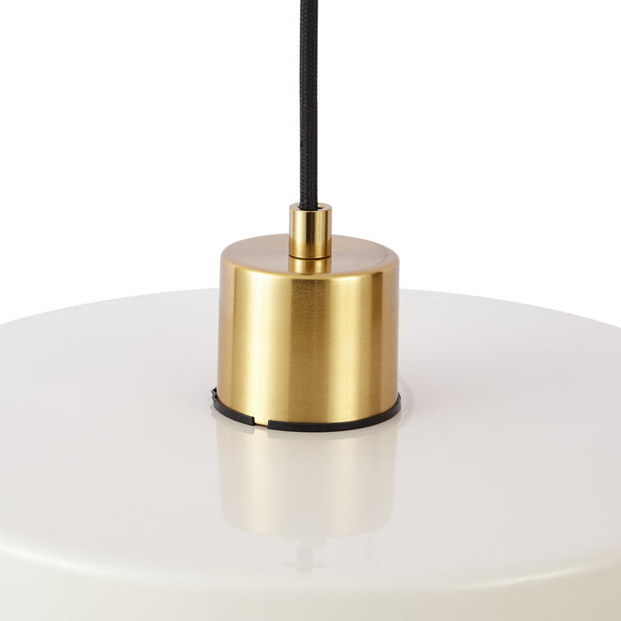 QAZQA Retro hanglamp goud met beige glas - Jina