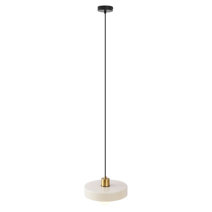 QAZQA Retro hanglamp goud met beige glas - Jina