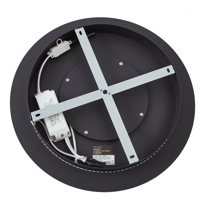 QAZQA Moderne plafondlamp zwart 40cm incl. LED 3-staps dimbaar -