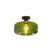 QAZQA Retro plafondlamp zwart met groen glas - Bizle