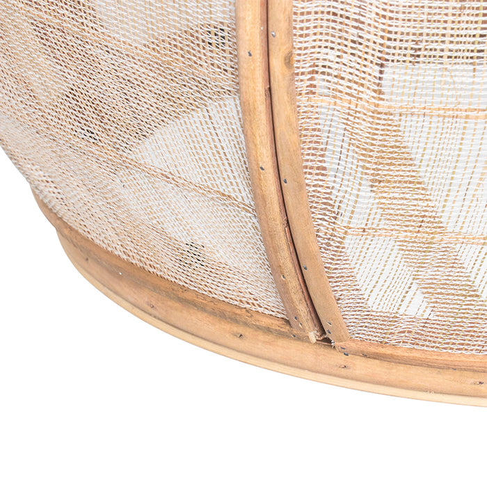 QAZQA Smart hanglamp bruin 50cm incl. Wifi G95 - Pascal