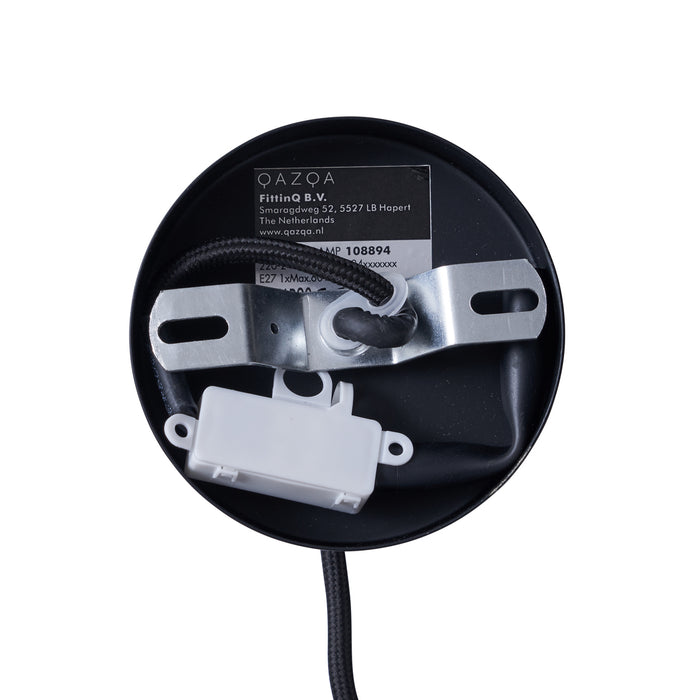 QAZQA Moderne hanglamp zwart met gouden binnenkant - Loes