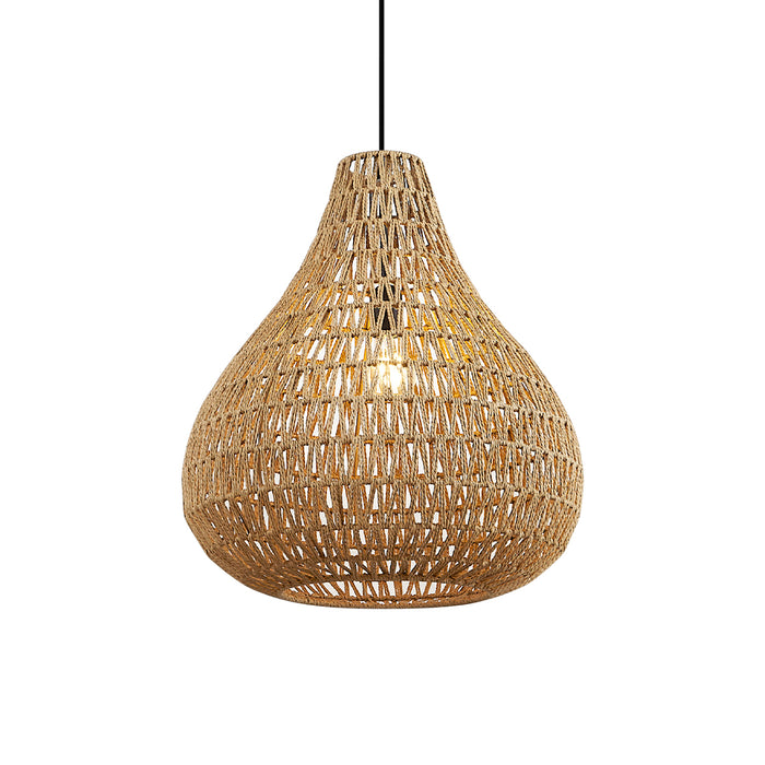 QAZQA Scandinavische hanglamp bruin 45cm - Lina Natural