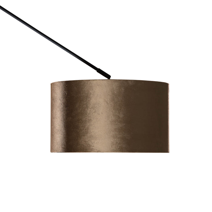 QAZQA Hanglamp zwart met velours kap brons 35cm - Blitz