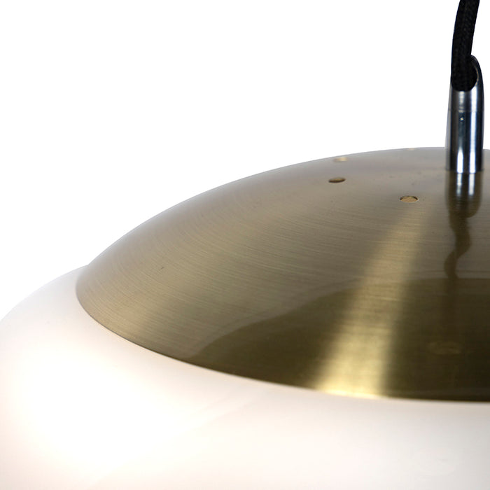 QAZQA Smart Scandinavische hanglamp goud met opaal glas 50cm incl.