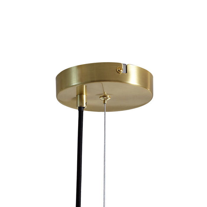 QAZQA Art Deco hanglamp goud met regenboog glas 50cm 8-lichts - Uvas