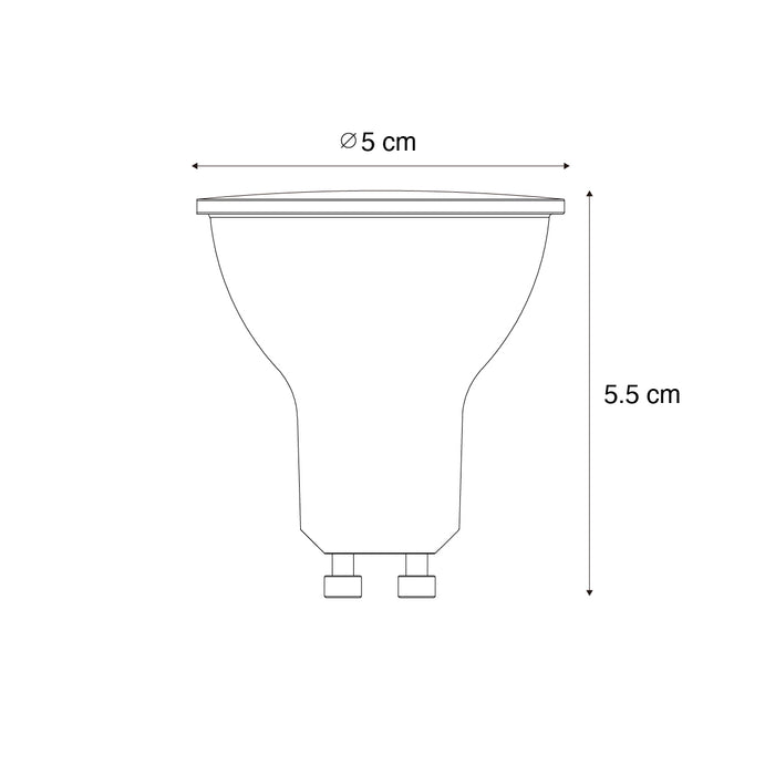 LUEDD Set van 5 GU10 LED lamp schemersensor 3W 200 lm 2700K