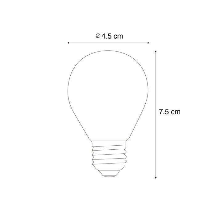 LUEDD E27 dimbare LED lampen filament G45 helder 4W 470 lm 2700K