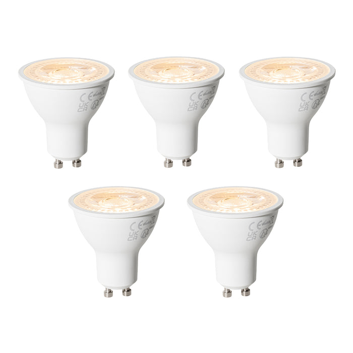 LUEDD Set van 5 GU10 3-staps dimbare LED lampen 6W 430 lm 2000 -