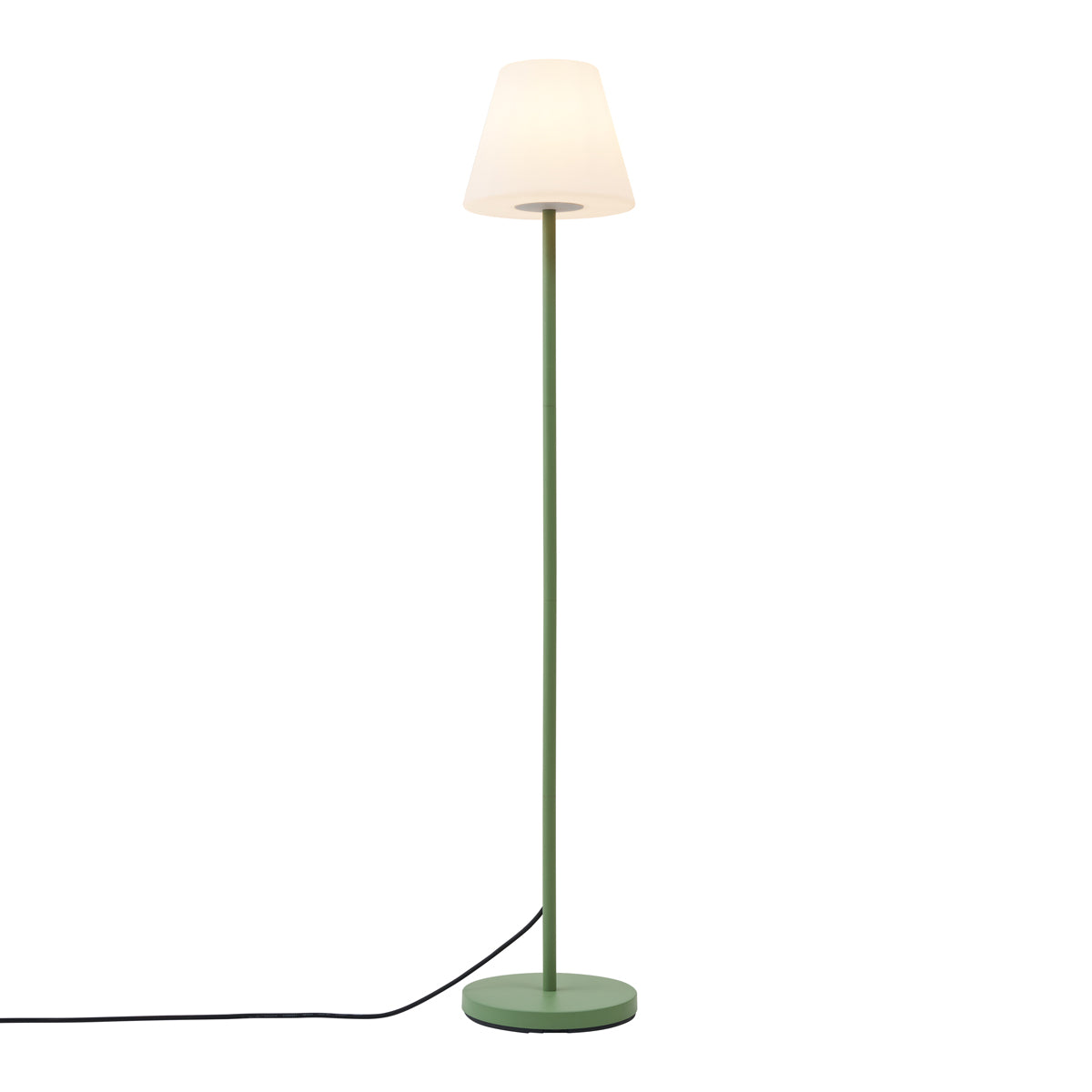 QAZQA Buiten vloerlamp groen met witte kap IP65 - Virginia