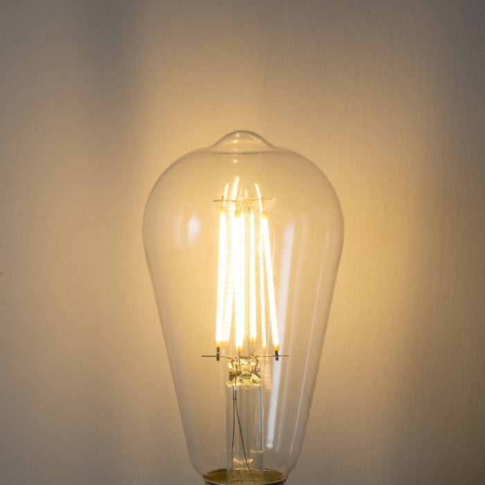 LUEDD E27 3-staps dimbaar LED lamp ST64 clear 6W 700 lm 2700K