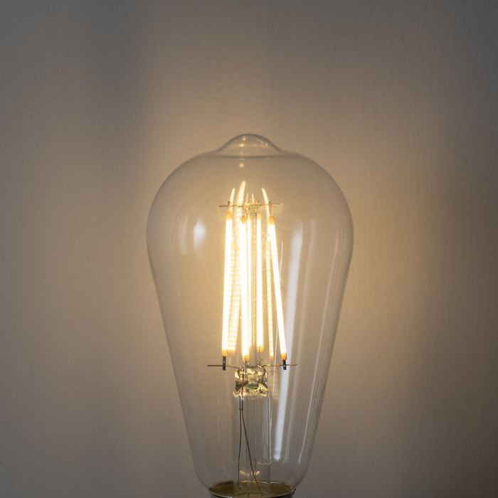 LUEDD E27 3-staps dimbaar LED lamp ST64 clear 6W 700 lm 2700K