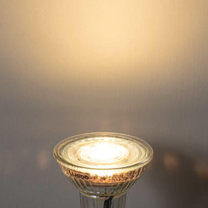 LUEDD Set van 5 GU10 50mm dimbaar in Kelvin LED lampen helder 4.9W