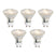 LUEDD Set van 5 GU10 50mm 3-staps dimbaar in Kelvin LED lampen helder