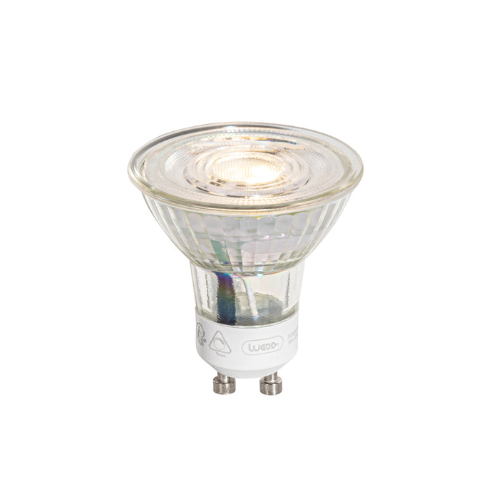 LUEDD Set van 5 GU10 50mm 3-staps dimbaar in Kelvin LED lampen helder