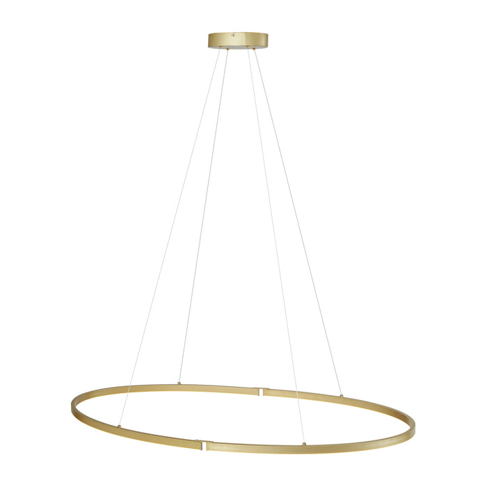 QAZQA Design hanglamp messing 120cm incl. LED 3-staps dimbaar -