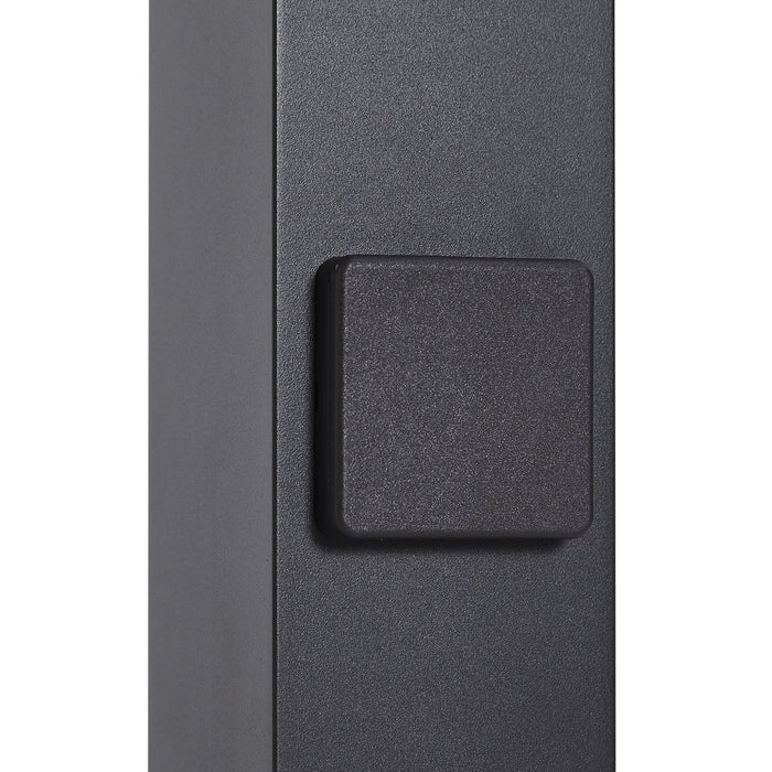 QAZQA Modern buiten paaltje zwart met smoke glas 50cm met