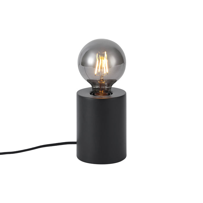 QAZQA Moderne tafellamp zwart 13cm - Cylinder