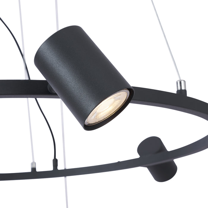 QAZQA Moderne hanglamp zwart 6-lichts - Jeana Circle