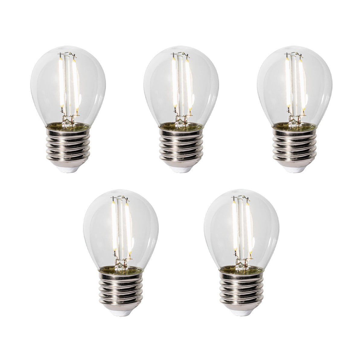 LUEDD Set van 5 E27 LED lamp P45 schemersensor 3W 250 lm 3000K