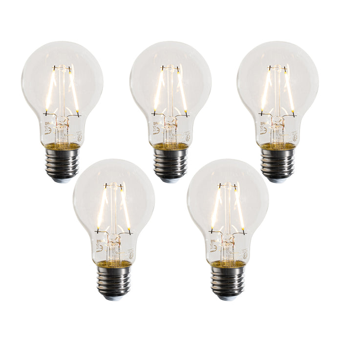 LUEDD Set van 5 E27 LED lampen A60 helder 3W 320 lm 2700K
