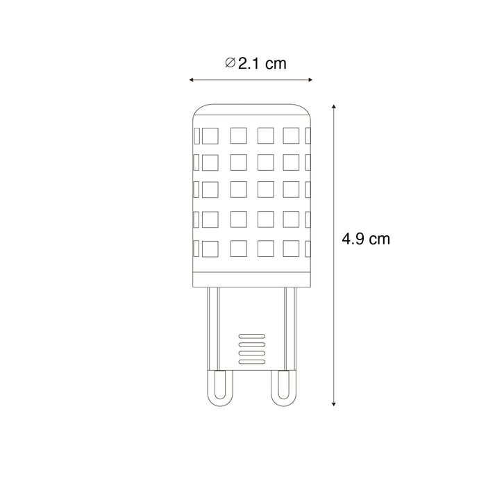 QAZQA Set van 3 smart G9 dimbare LED lampen 2.5W 250 lm 2700K-6500K