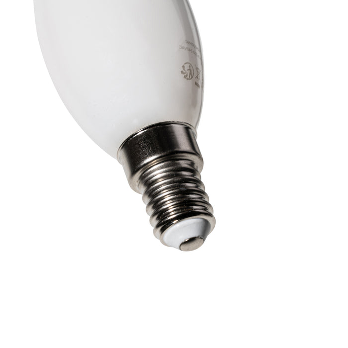 LUEDD E14 dimbare LED lamp BXS35 opaal 4W 450 lm 2200K