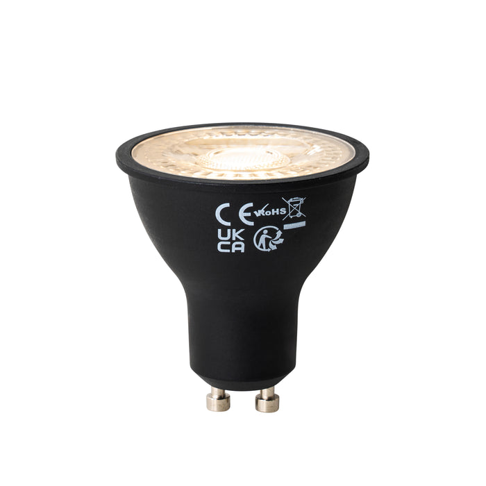 LUEDD Set van 5 GU10 dimbare LED lampen zwart 7W 430 lm 2700K