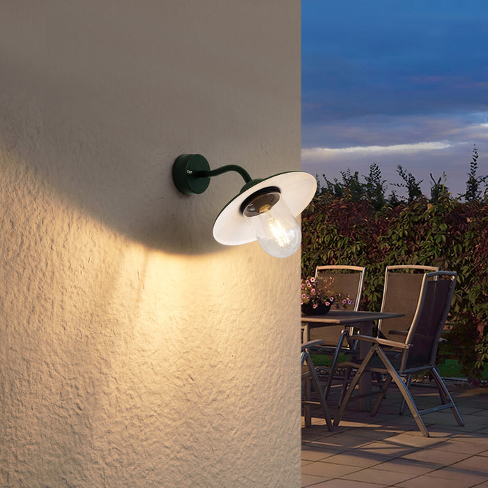 QAZQA Buitenwandlamp donker groen IP44 - Munich